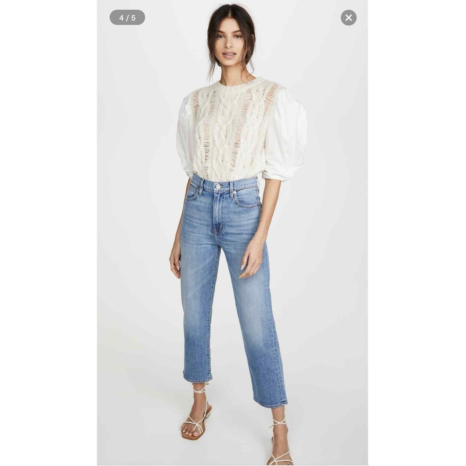 Slvrlake London Crop Jeans Size 31 Light Wash High Rise Denim